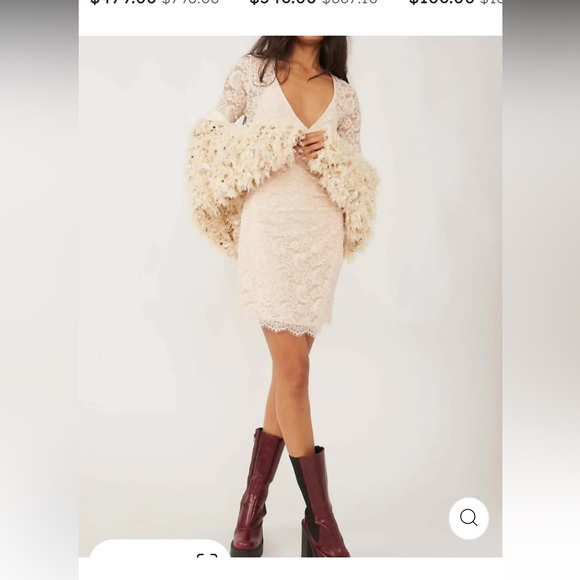 Free People Pearl Lace Mini Dress - Picture 7 of 7